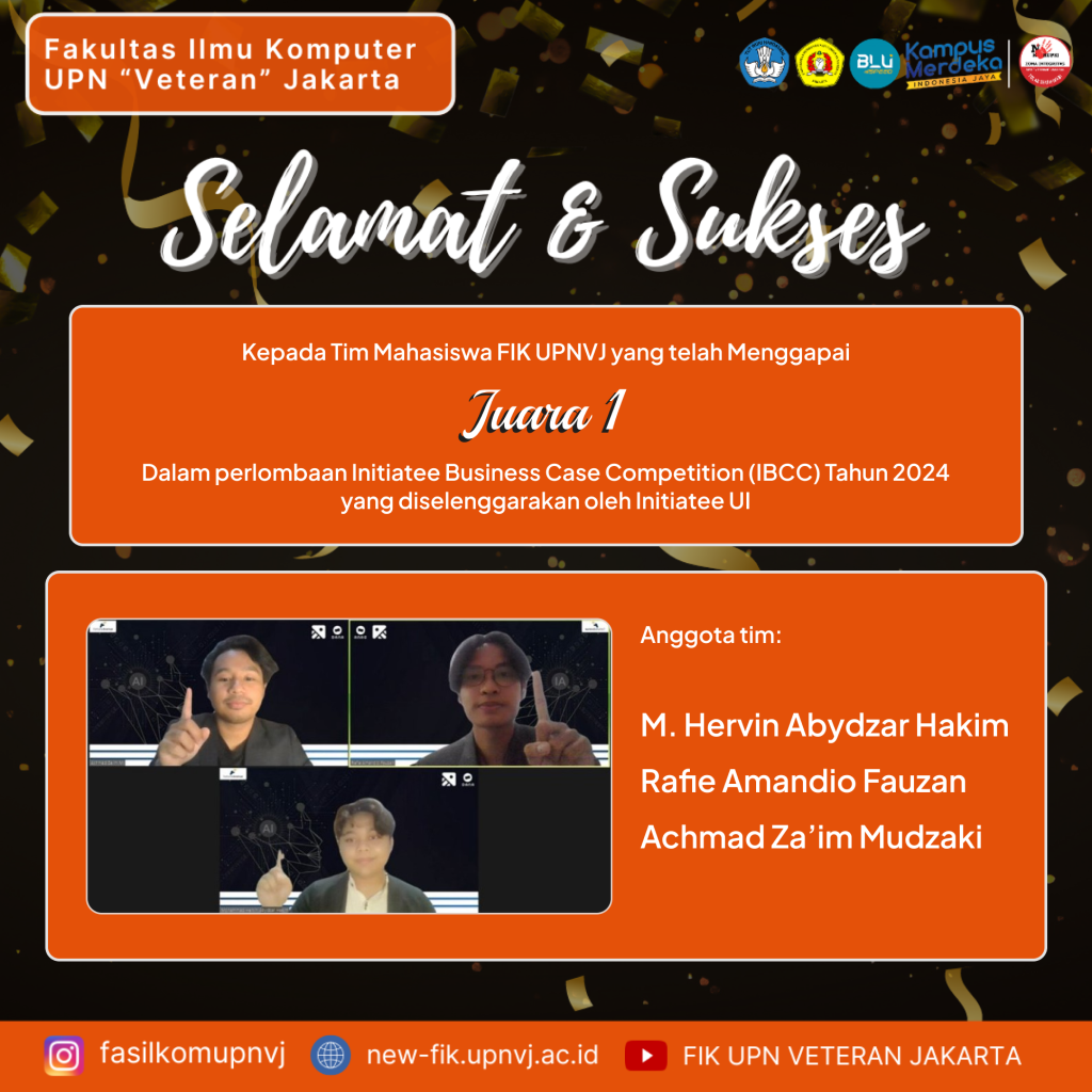 Selamat & Sukses Kepada Tim Mahasiswa yang telah Menggapai Juara 1 pada ...