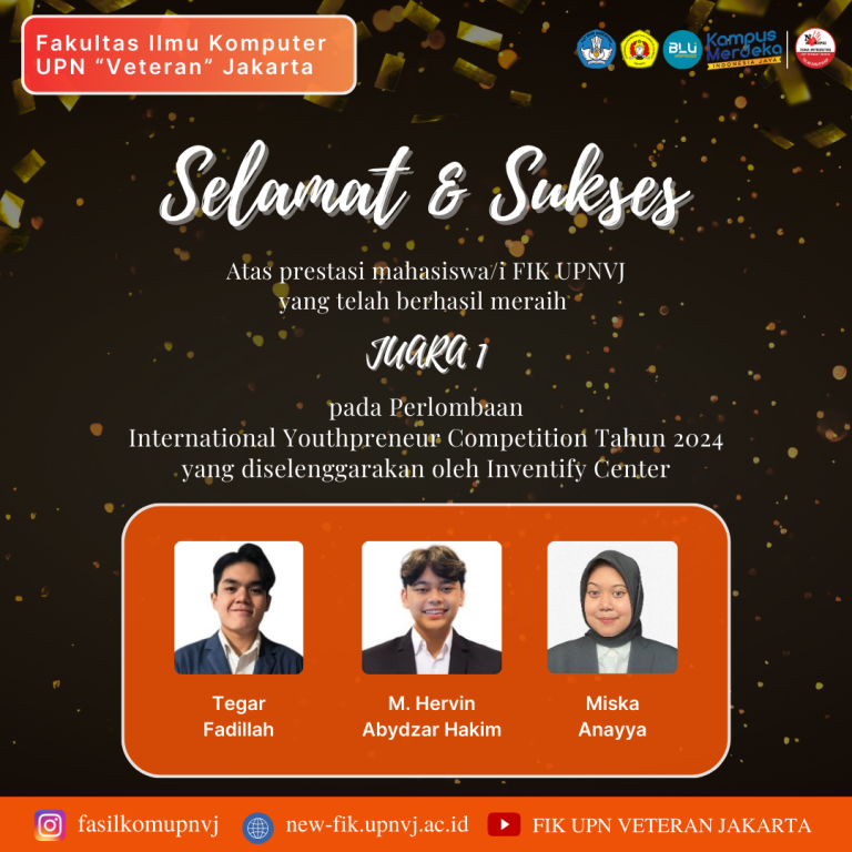 Selamat & Sukses Kepada Tim Mahasiswa yang telah Menggapai Juara 1 pada ...