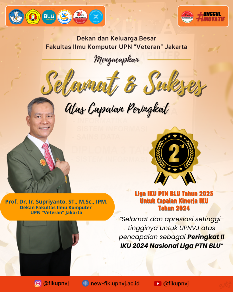 Selamat & Sukses kepada UPNVJ yang telah Meraih Peringkat 2 pada Liga ...